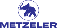 Logo bleu de Metzeler dans la collection Pneus de Moto Metzeler.