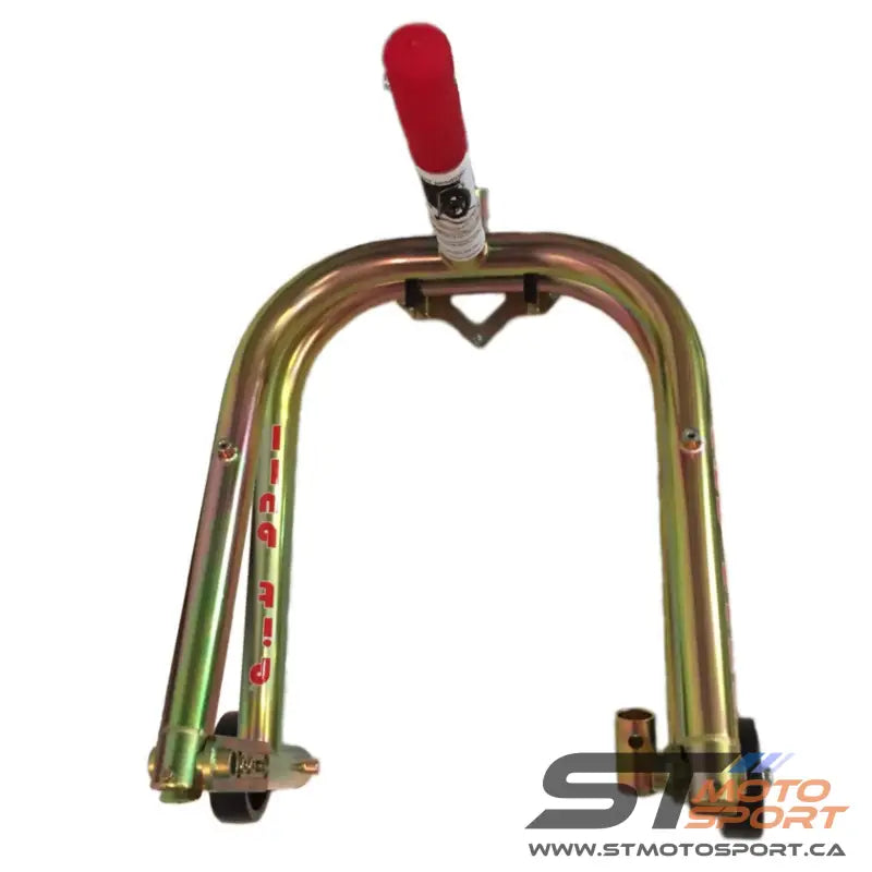 Support de moto Gold avec poignée rouge, compatible avec le Pitbull - Retainer