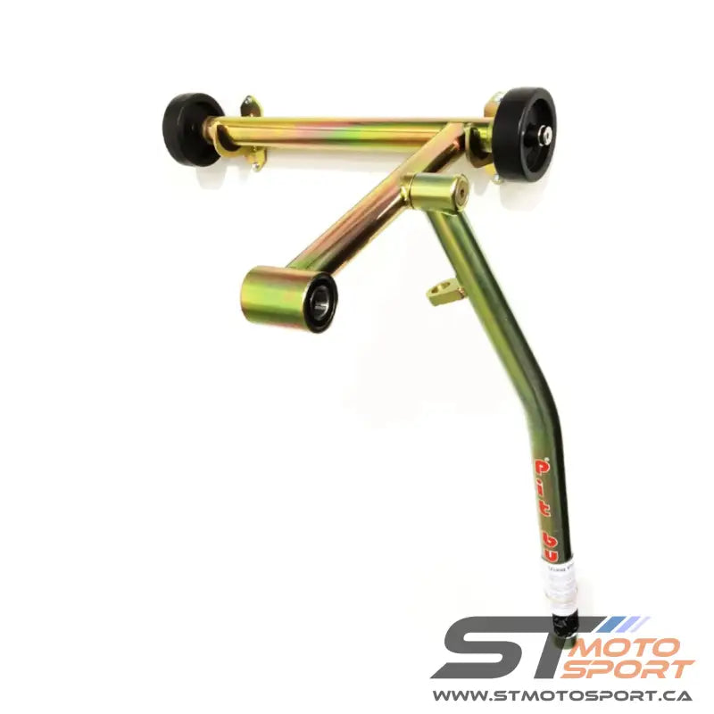 Support moto en métal jaune Pitbull - Retainer pour pneus de motos
