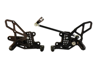 Repose Pied Vortex - Rearsets de moto noires pour racing Vortex, compatible Honda