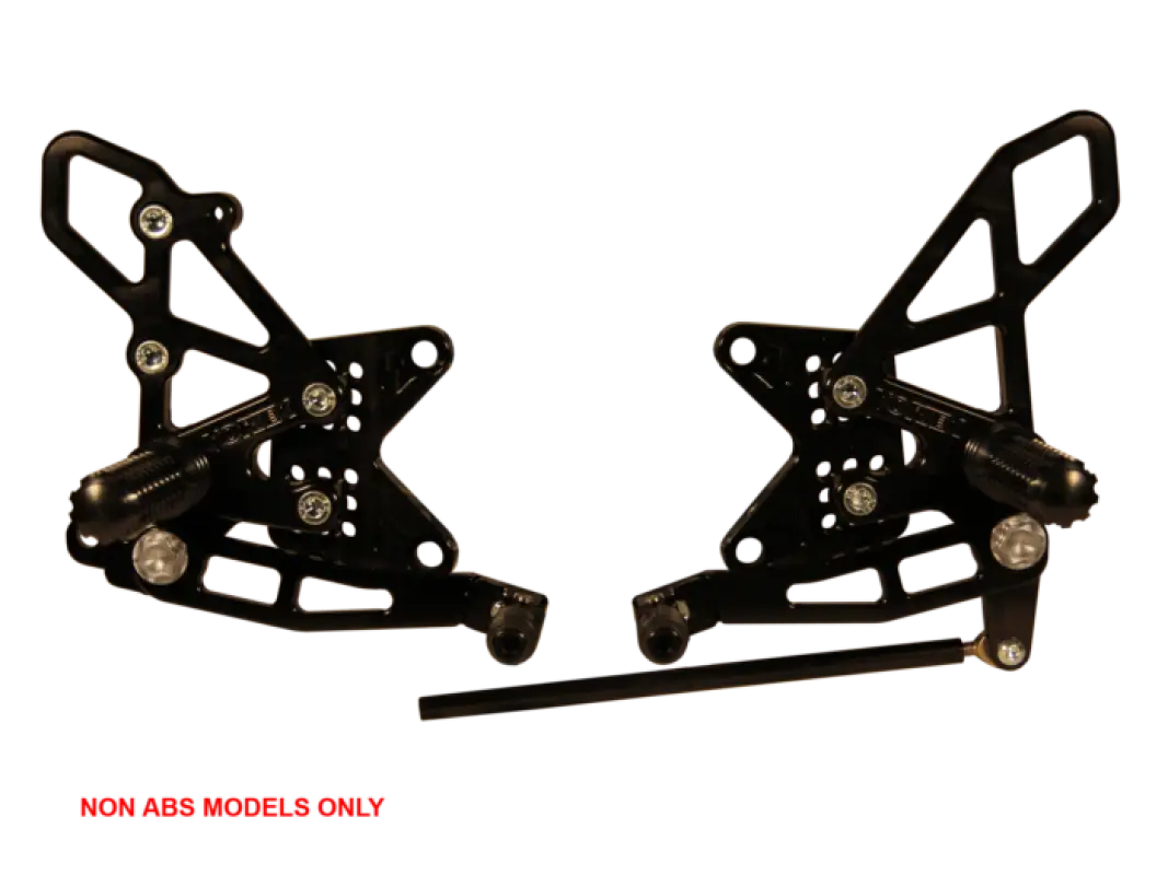 Repose Pied Vortex - Kawasaki, repose pied noir pour positions d’ajustement en moto