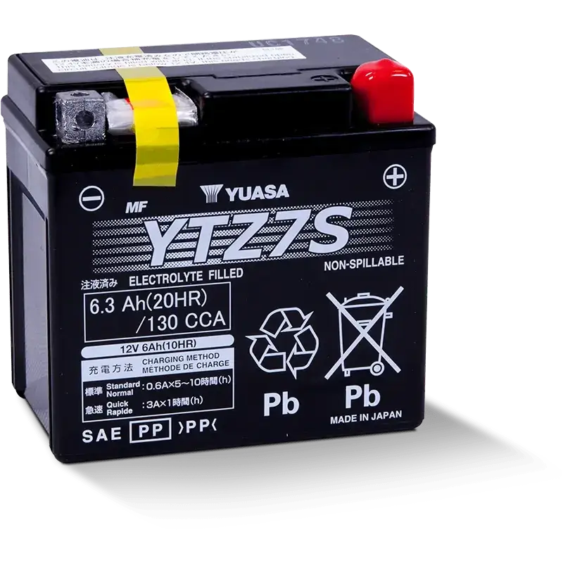 Batterie Yuasa YTZ7S pour motos, performance et fiabilité assurées