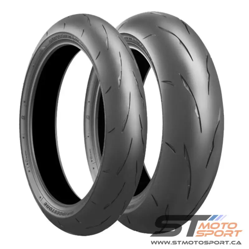 Pneus Bridgestone Battlax R11 DOT noirs à motif de bande de roulement performant