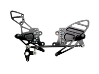 Repose Pied Vortex pour Honda, rear sets noirs pour la course Vortex Racing