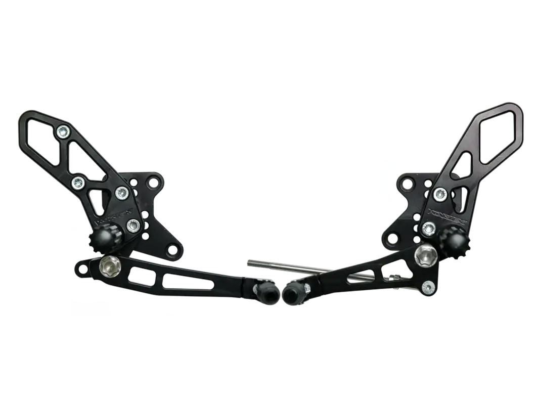 Repose Pied Vortex noir pour Kawasaki, offrant des positions d’ajustement optimales