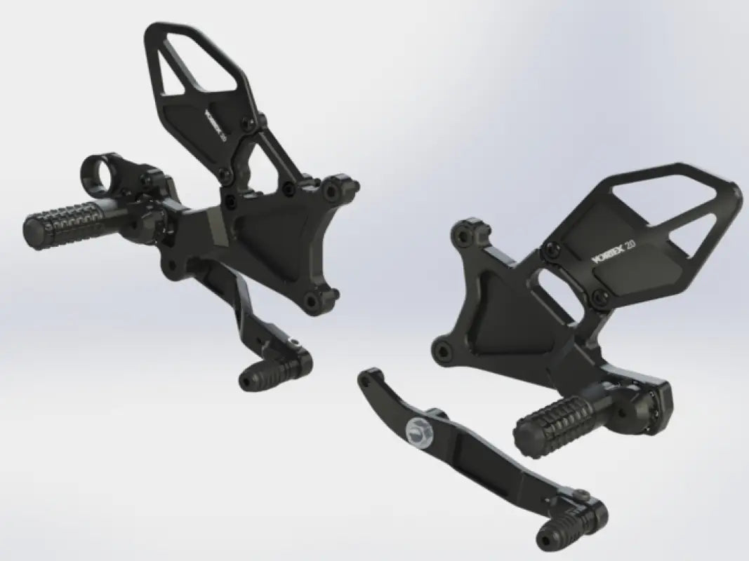 Repose Pied Vortex noir pour moto Yamaha avec positions d’ajustement optimisées