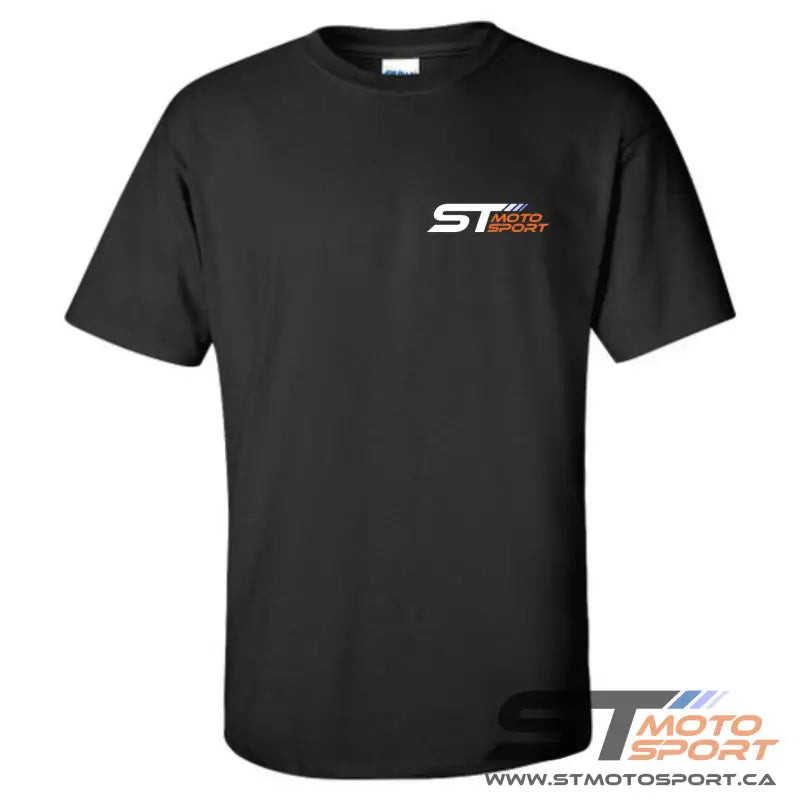 T-shirt S.t. Motosport noir taille idéale pour les passionnés de pneus de motos