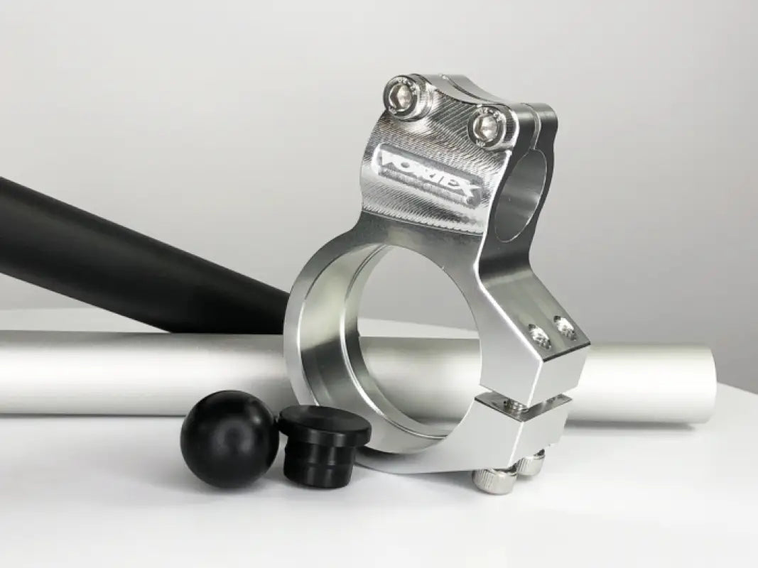 Montage de guidon en métal argenté pour Vortex Clip-on (0 Degrée) sur moto