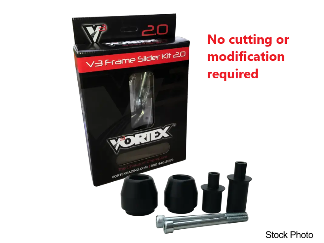 Glissière de cadre Vortex V-3 pour protection de cadre Yamaha et protection moto chute