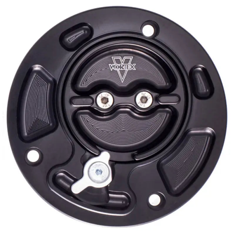 Capot de réservoir noir Vortex V3 Bouchon pour motos de course et pneus de motos